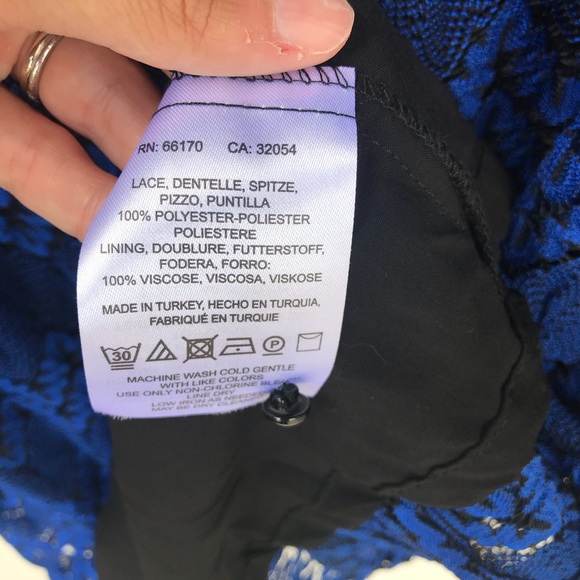 Free People blue lace and black dress - Picture 6 of 6